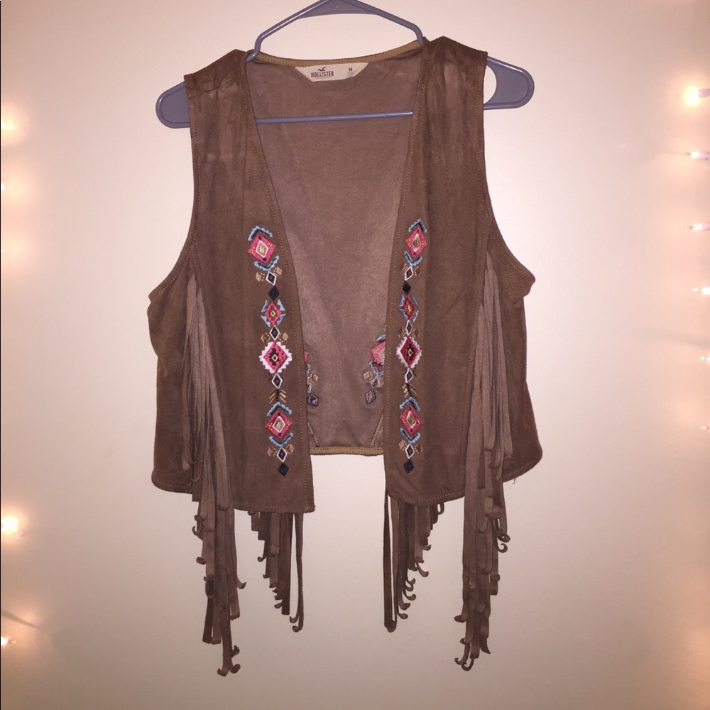 Brown velvet vest